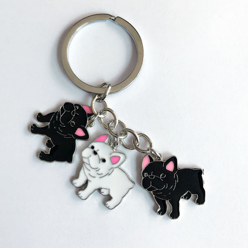 Wholesale Cute Bulldog Metal Keychain